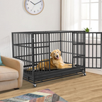 Heavy Duty Indestructible Dog Crate with Wheels