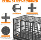 Heavy Duty Indestructible Dog Crate with Wheels