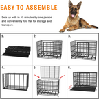 Heavy Duty Indestructible Dog Crate with Wheels
