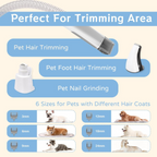6-in-1 Pet Grooming Vacuum Kit with Clippers
