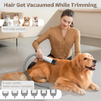 6-in-1 Pet Grooming Vacuum Kit with Clippers